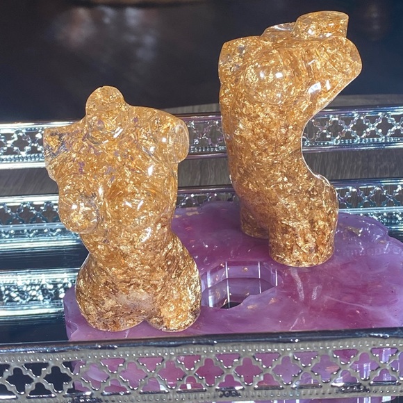 Gold Nude Woman Body Mini Statue Resin Art - Picture 16 of 16